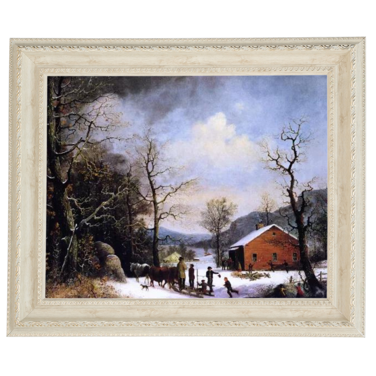 Winter Scene - Vintage Winter Wall Art Prints Decor For Living Room