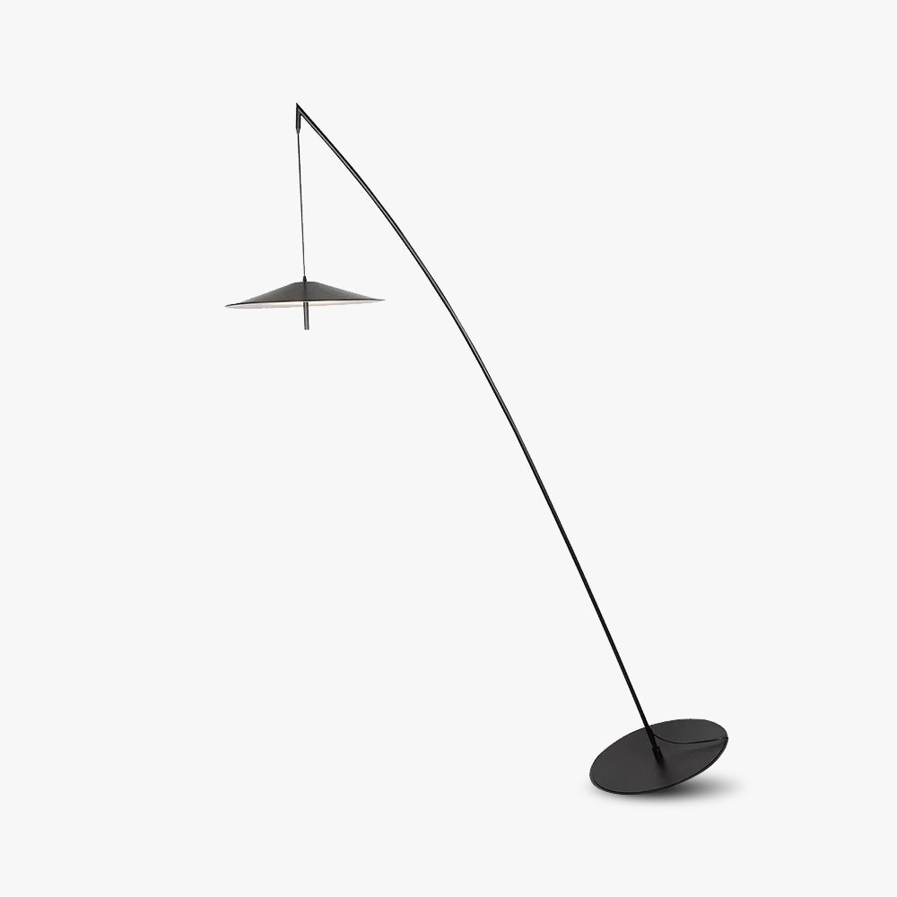 Metal Long Arm Floor Lamp, Black, Living Room