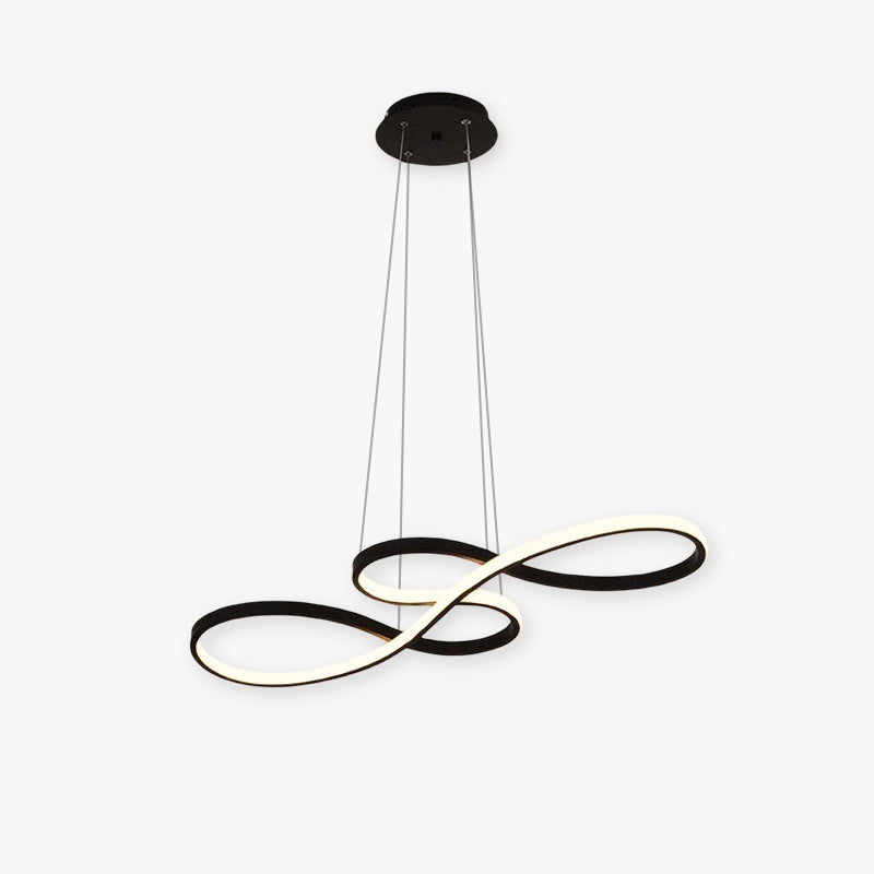 Louise Modern Chandelier Linear Pendant Light, Black & Gold
