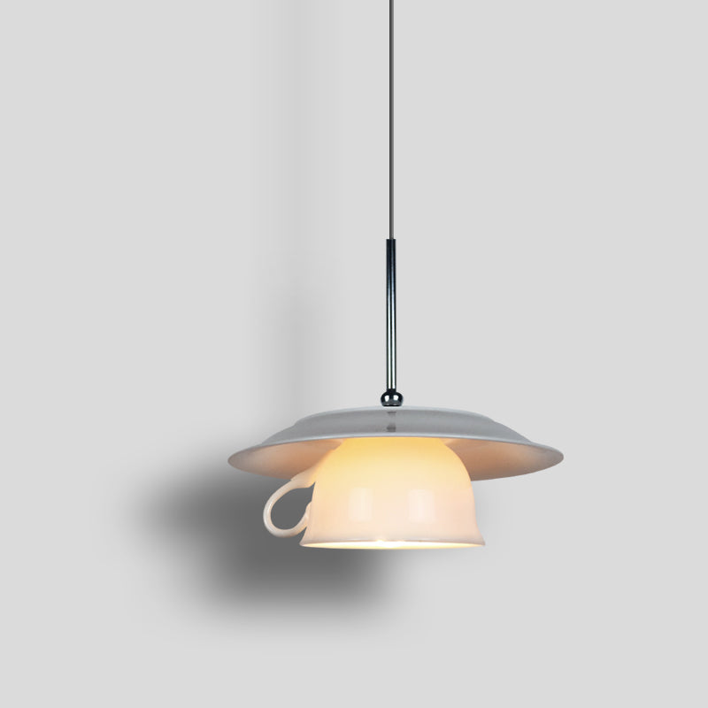 Hailie Modern Cup Ceramic Pendant Light Bedroom Living Room