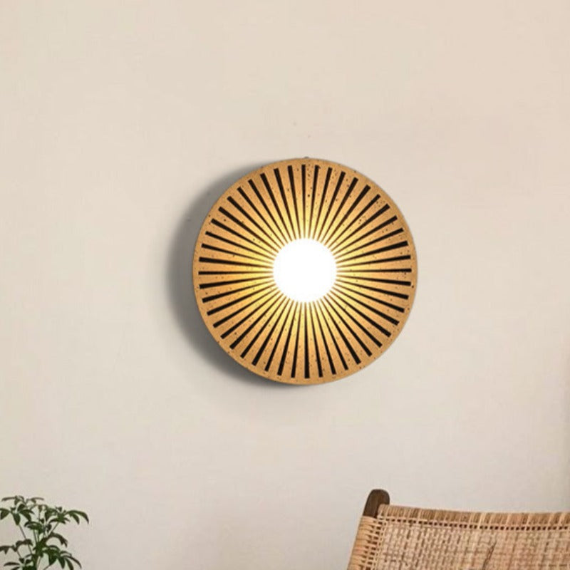 Morandi Vintage LED Wall Lamp Circle Resin Living Room Bedroom