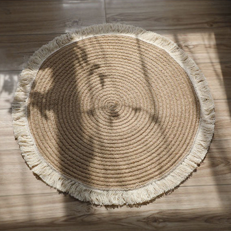 Vitality Japanese-style Cotton Rope Braided Tassel Rugs ,Bedroom / Living Room