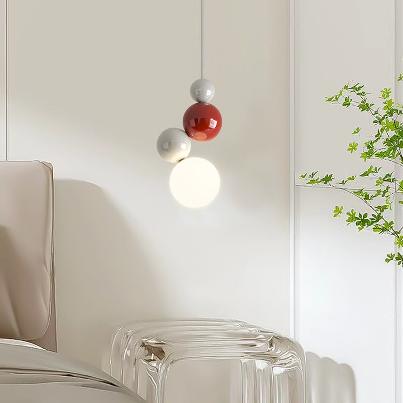 Valentina Modern LED Pendant Light White Metal Bedroom Living Room