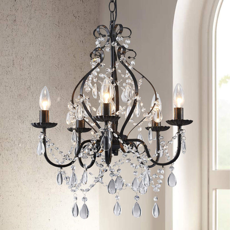 Silva American Crystal Metal Chandelier Restaurant Living Room