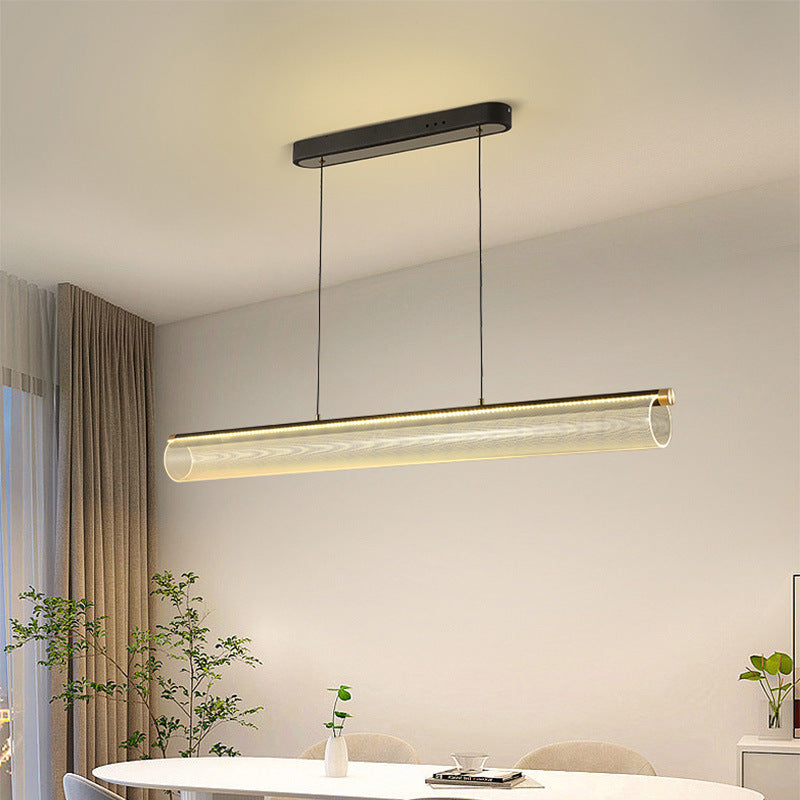 Salgado Modern LED Pendant Light Clear Metal Tea/Dining/Living Room