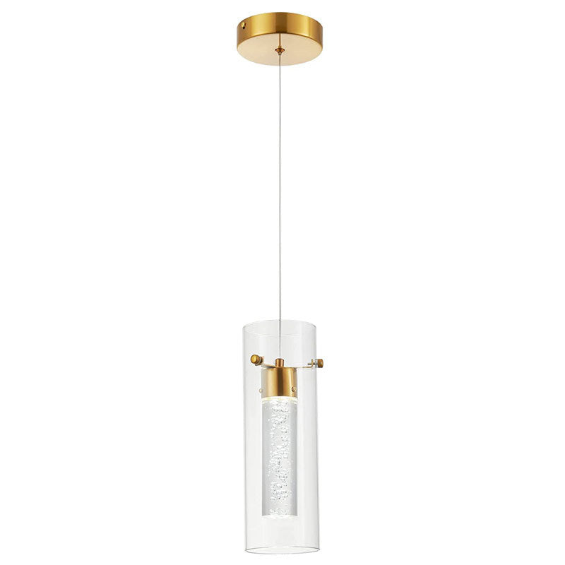 Quinn Modern Designer Metal Glass Pendant Light Bedroom