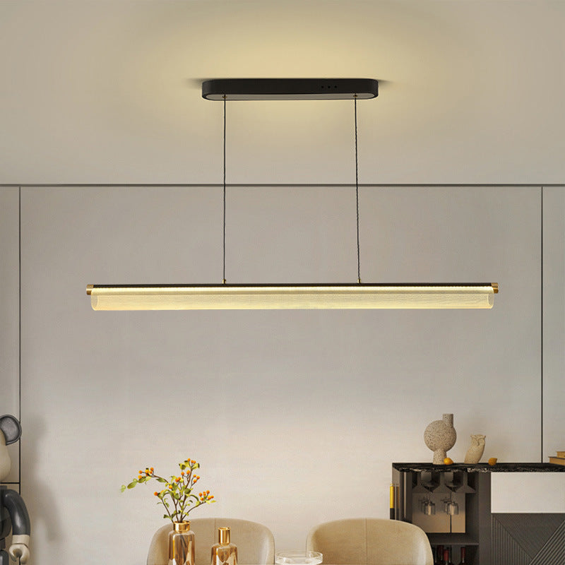 Salgado Modern LED Pendant Light Clear Metal Tea/Dining/Living Room