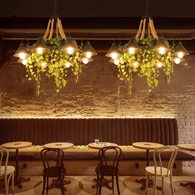 Vireo Retro LED Chandelier Black Metal Restaurant/Bar/Living Room