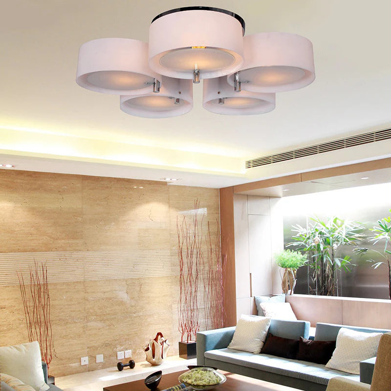 Quinn Modern Round Acrylic Glass Flush Mount Ceiling Light Hallway