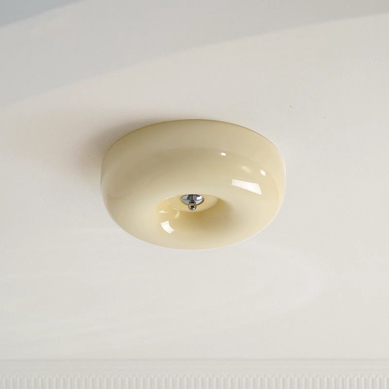 Hailie Vintage Design Simple LED Ceiling Light Cream Glass Bedroom/Study/Balcony/Aisle
