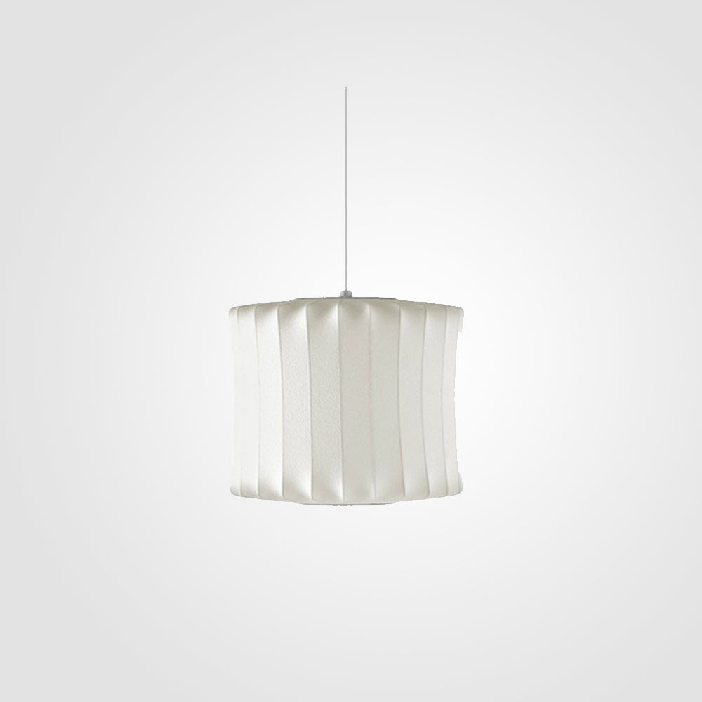 Renée Vintage  Artificial White Silk Shade Single Pendant Light