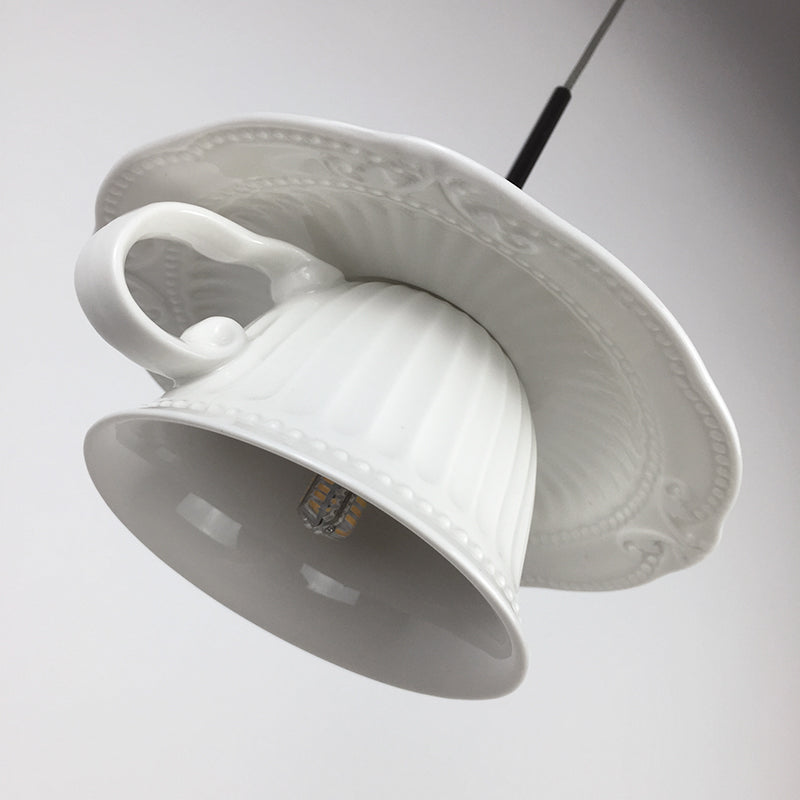 Hailie Nordic Tea Cup Ceramic Pendant Light 	Living Room