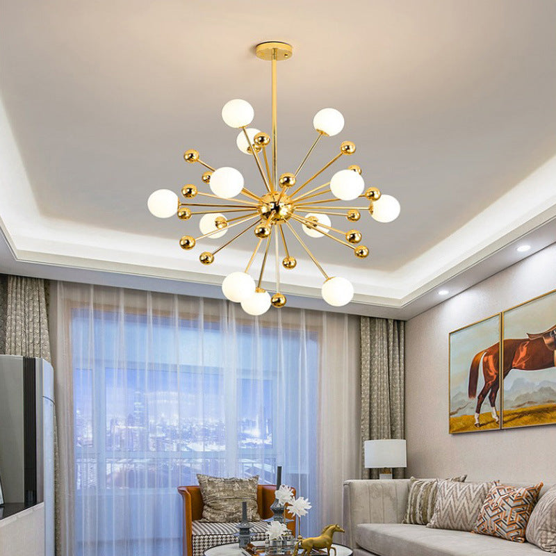 Alessio Modern LED Chandelier Gold Glass Living/Dining Room/Bedroom