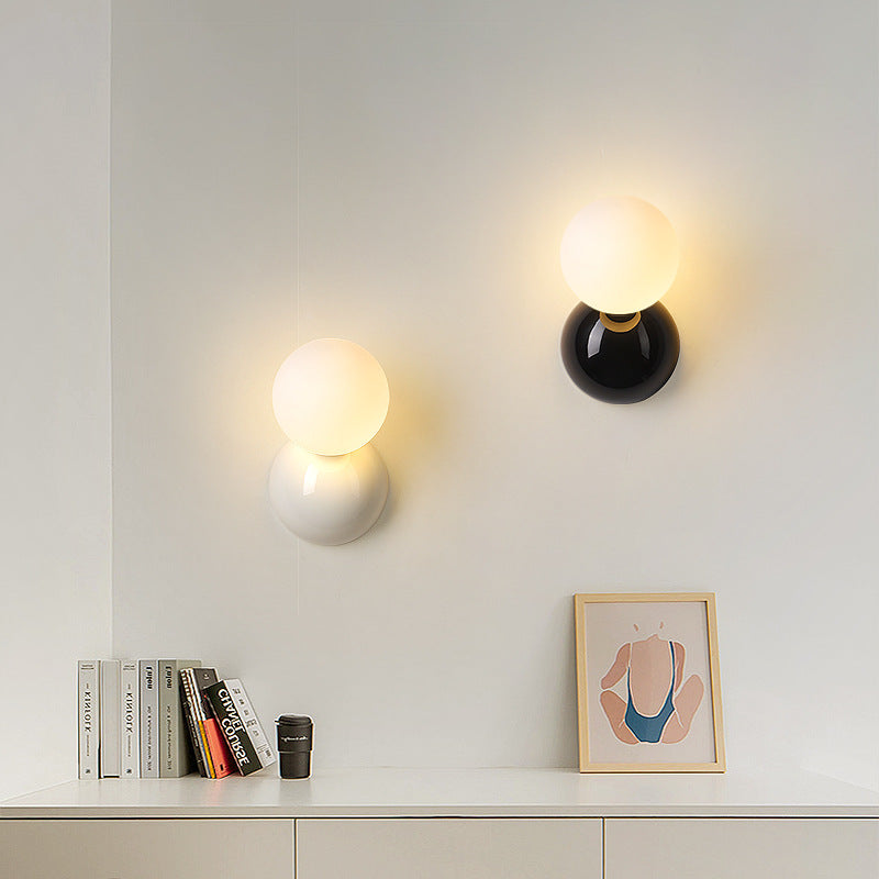 Valentina Modern LED Indoor Wall Lamp Black White Metal Living Room