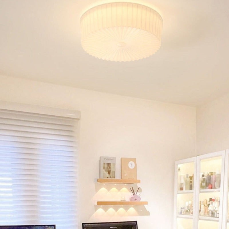 Hailie Modern Cream LED Flush Mount Ceiling Light Glass Study Bedroom