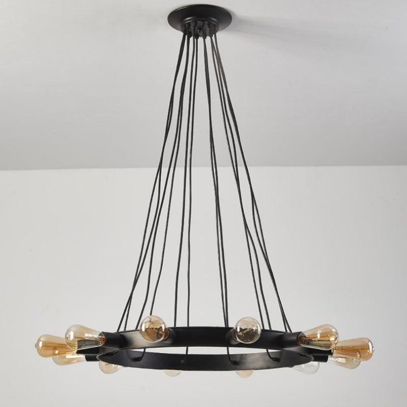 Alessio Vintage LED Chandelier Brown Metal Living Room/Bar