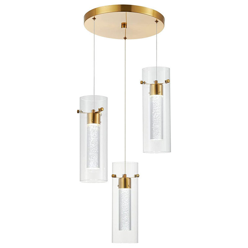 Quinn Modern Designer Metal Glass Pendant Light Bedroom