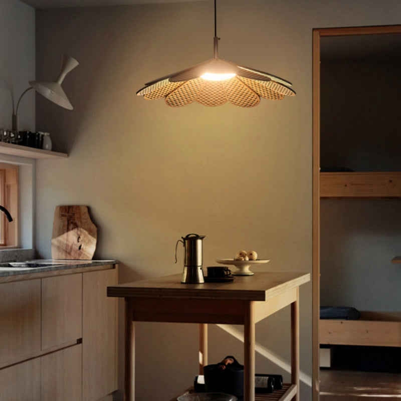 Ritta Vintage LED Pendant Light Walnut Wood Bedroom/Bar/Tea Room