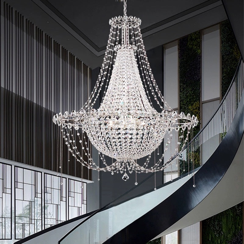 Marilyn Italian Metal Crystal Chandelier Living Room Dining Room