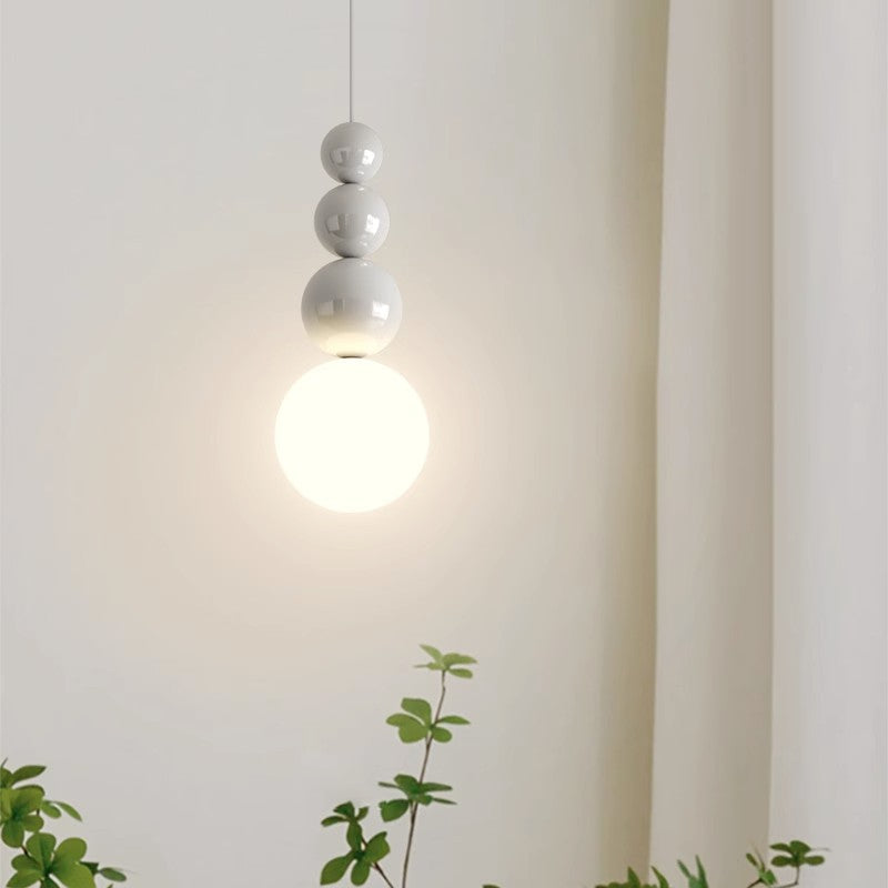 Valentina Modern LED Pendant Light White Metal Bedroom Living Room