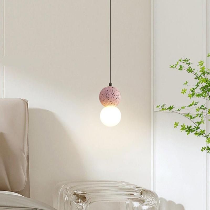 Valentina Single Globe Colorful Pendant Light, Dolomite, LED