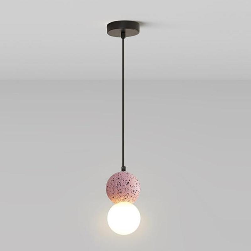 Valentina Single Globe Colorful Pendant Light, Dolomite, LED