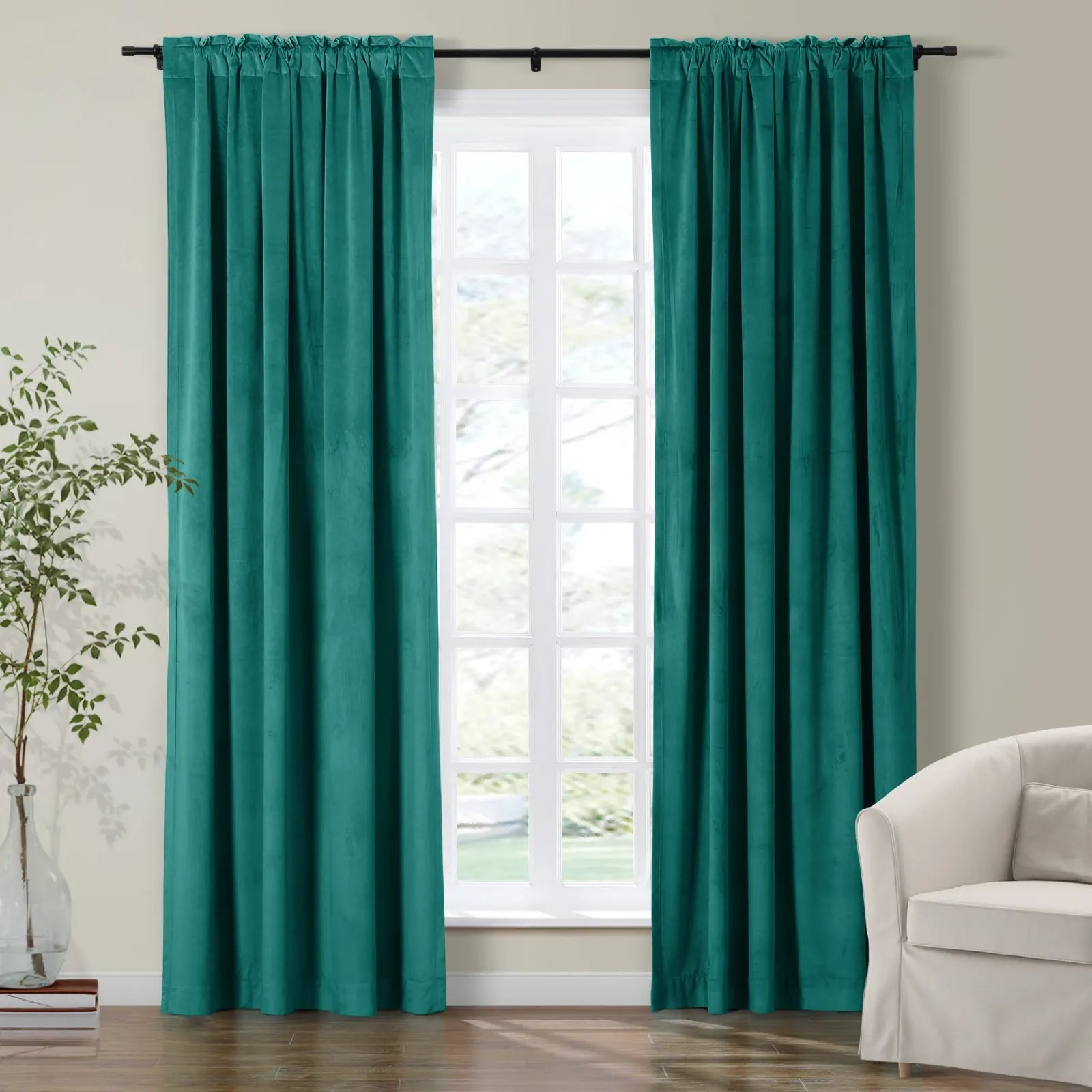 Plushy Velvet Curtain Soft Top