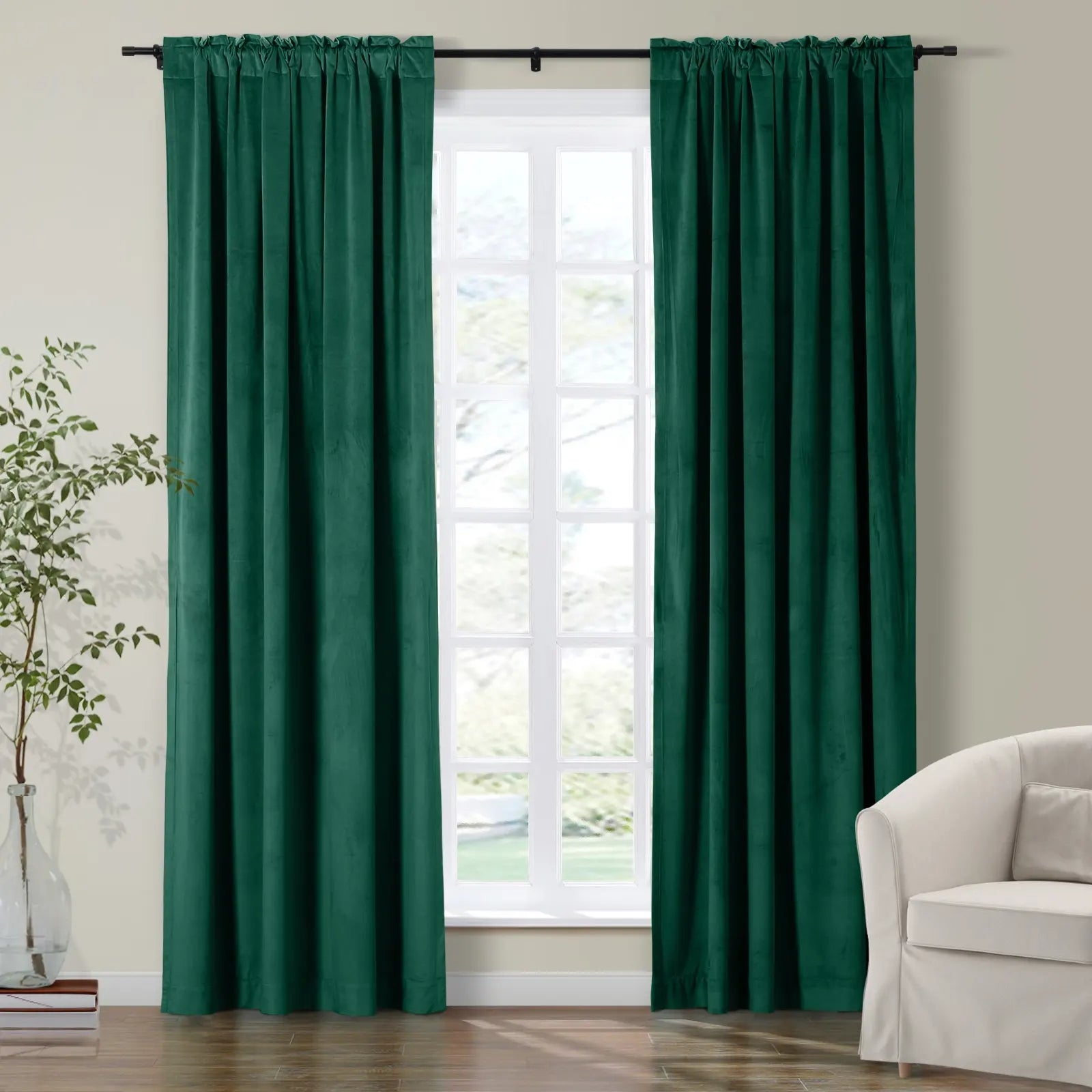 Plushy Velvet Curtain Soft Top