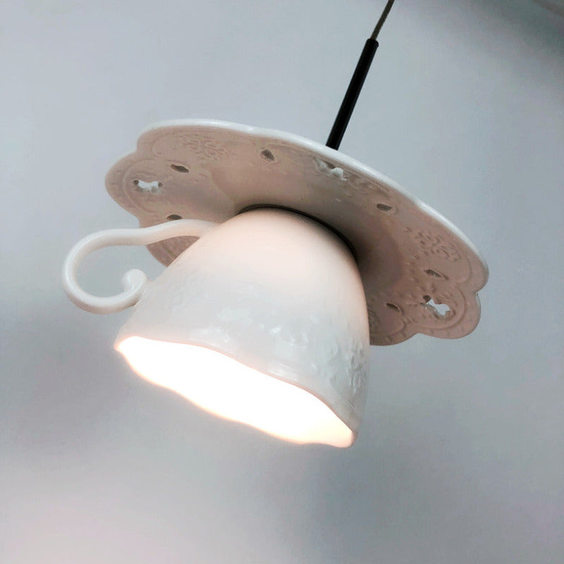 Hailie Vintage Lovely Cup Ceramic Pendant Light Living Room