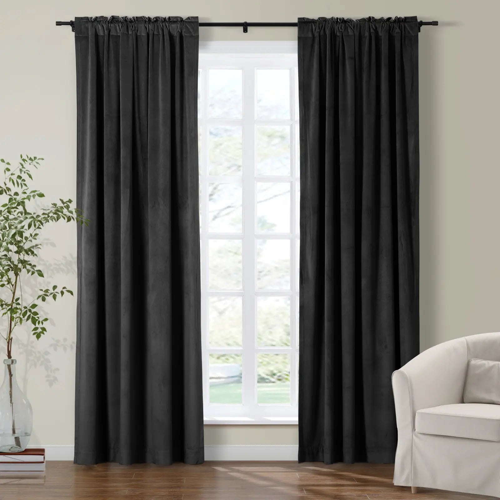 Plushy Velvet Curtain Soft Top