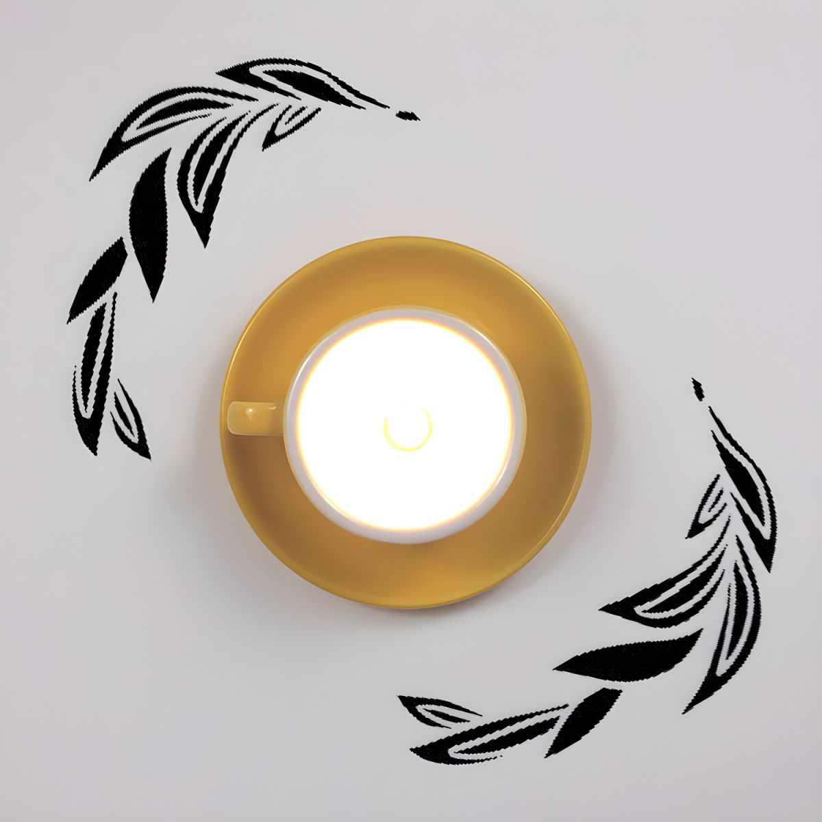 Morandi Modern Coffee Cups Ceramic Flush Ceiling Lighting