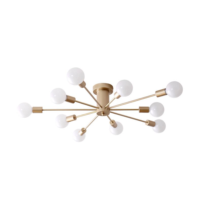 Valentina Modern Metal Globe Bubble Flush Mount Ceiling Light