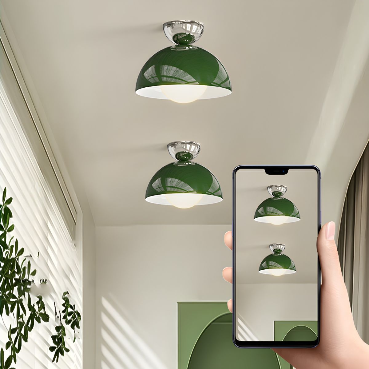 Valentina Simple Modern LED Flush Mount Ceiling Light Metal Balcony