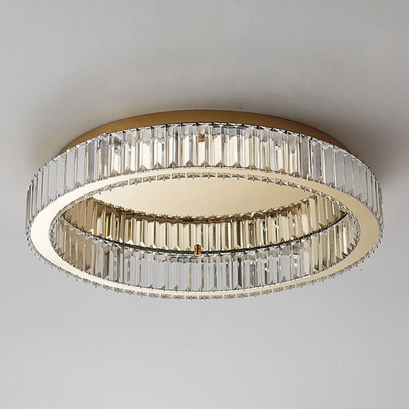 Marliyn Modern Art Deco Circular Crystal Flush Mount Ceiling Light Gold