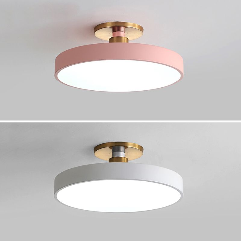 Morandi Nordic Minimalist Round Flush Mount Ceiling Light