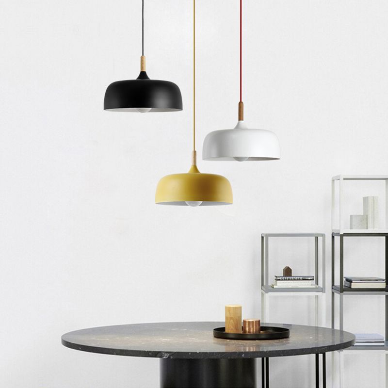 Leilani Modern Pendant Light Dome Macaron Metal Dining Room