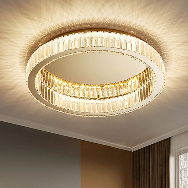 Marliyn Modern Art Deco Circular Crystal Flush Mount Ceiling Light Gold