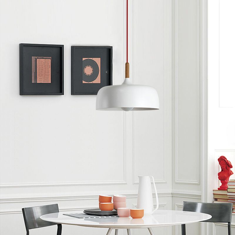 Leilani Modern Pendant Light Dome Macaron Metal Dining Room