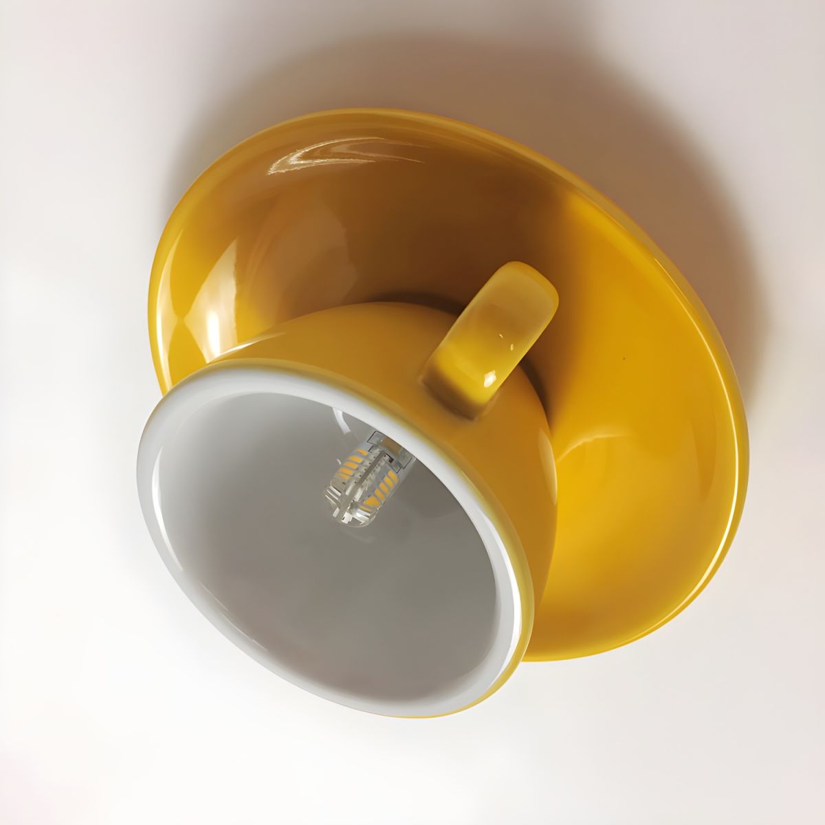 Morandi Modern Coffee Cups Ceramic Flush Ceiling Lighting