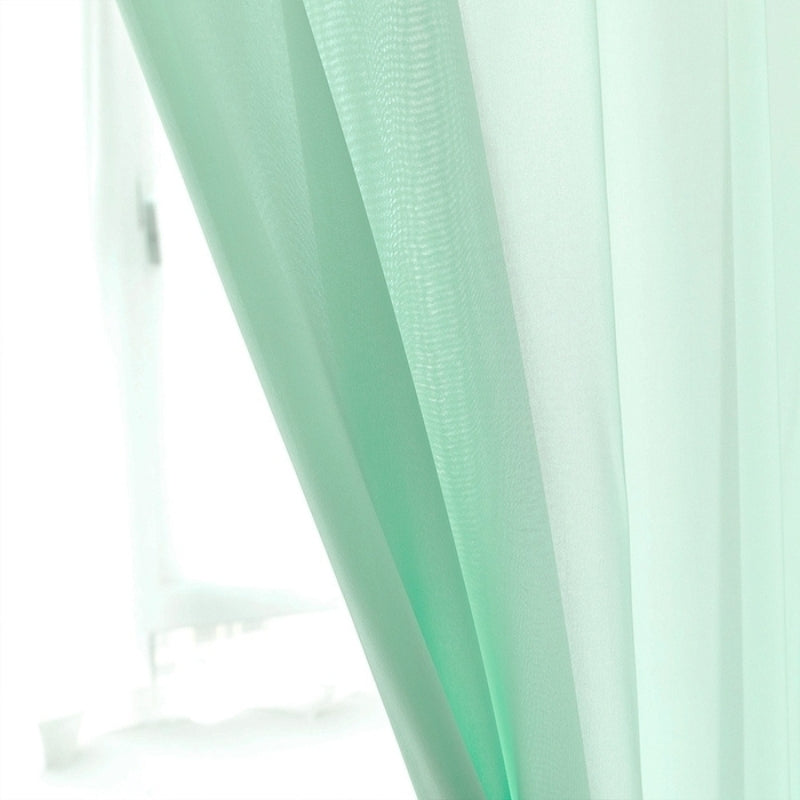 Mira Solid Sheer Custom Curtains Pleated