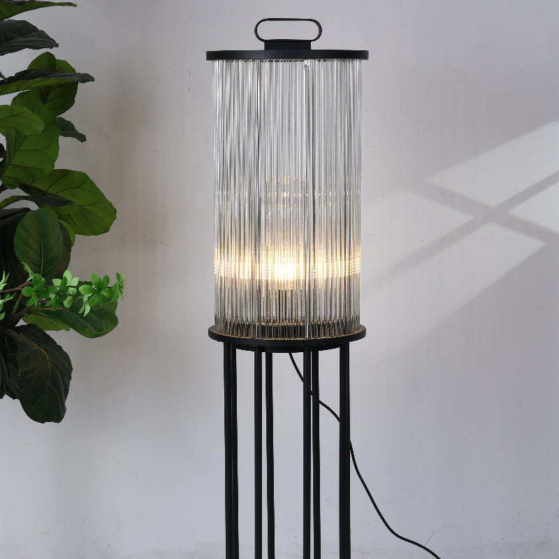 Orr Solar Metal/Glass Cylindrica Outdoor Floor Lamp