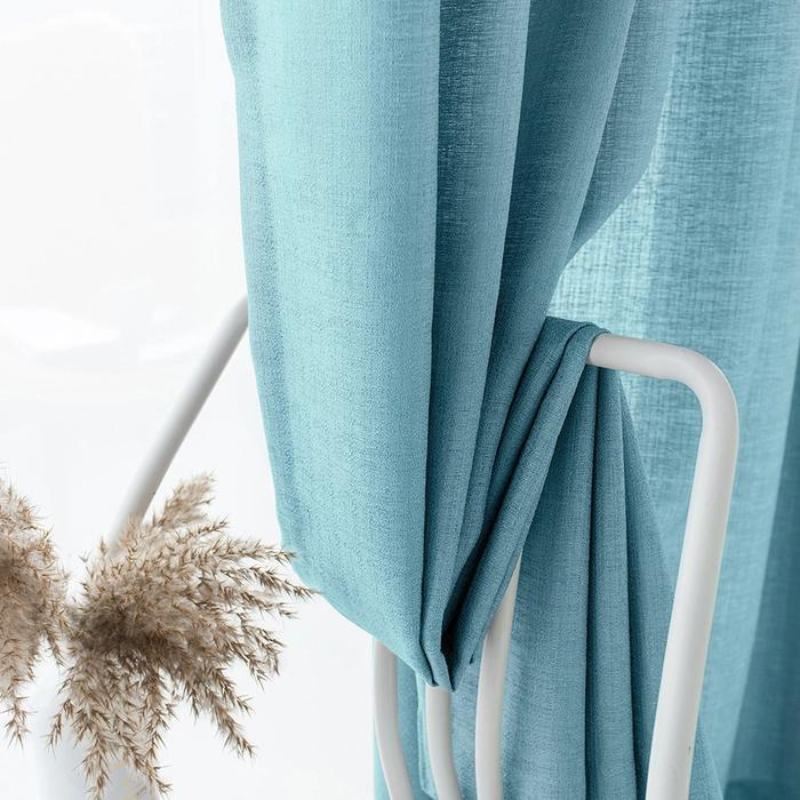 Lila Semi Sheer Curtains Pleated