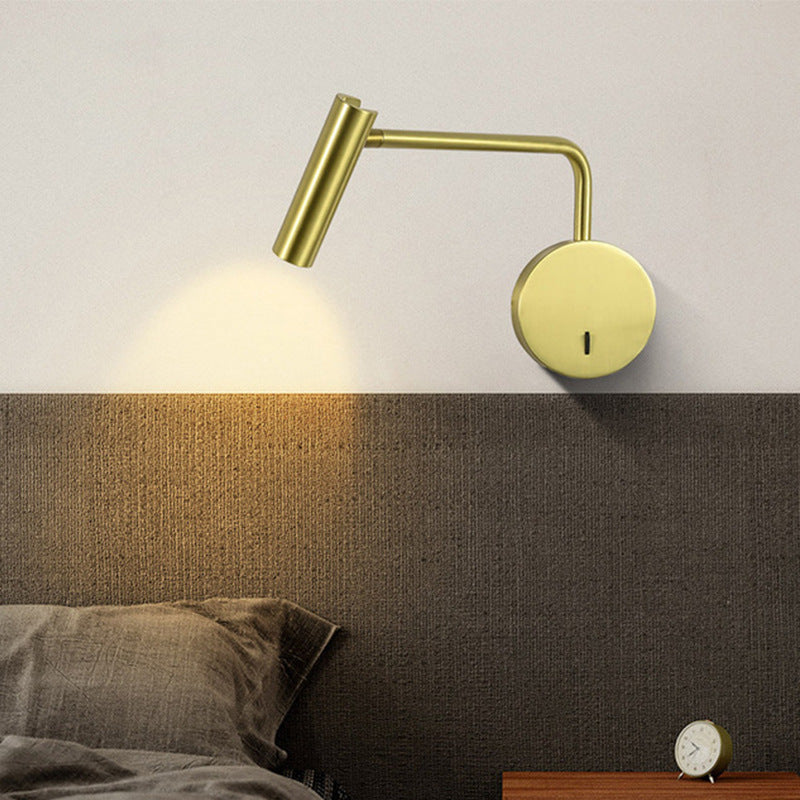 Orr Wall Lamps Swing Arm Modern, LED Spotlight, Black/White/Gold, Corridor