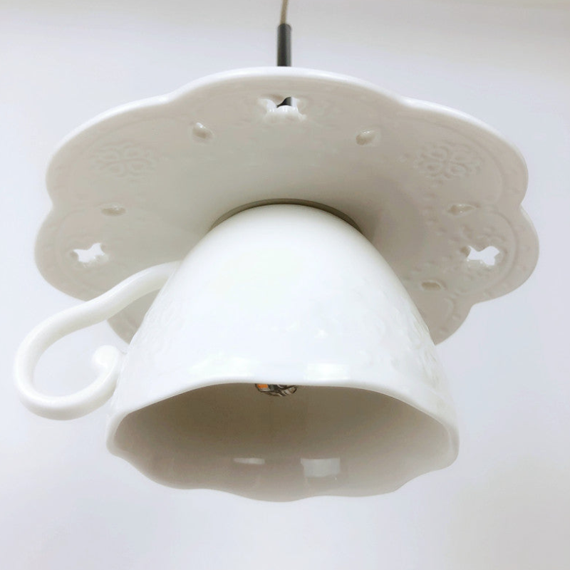 Hailie Vintage Lovely Cup Ceramic Pendant Light Living Room