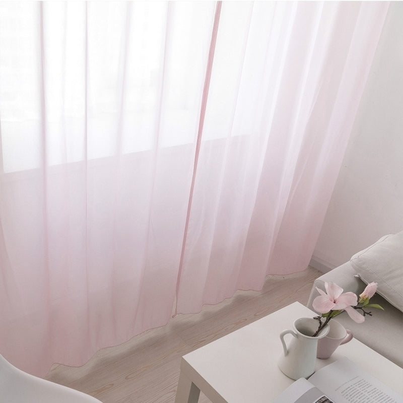 Mira Solid Sheer Custom Curtains Pleated