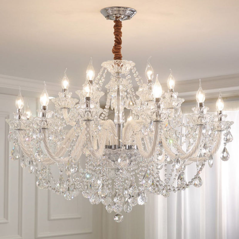 Silva French Crystal Metal Chandelier Living Room Dining Room