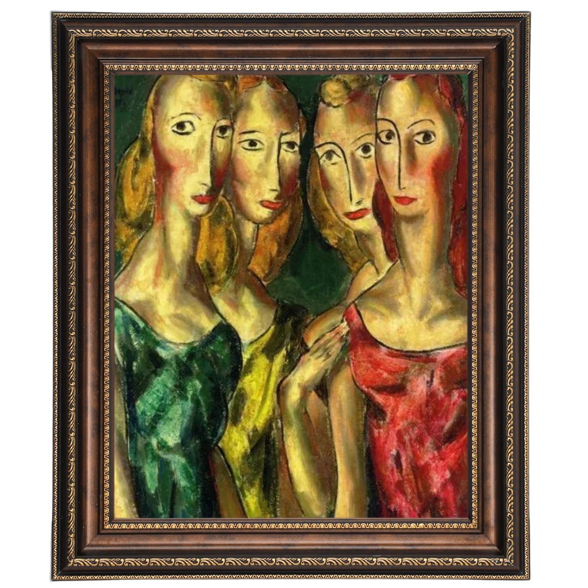 Four Sisters- Vintage Wall Art Prints Decor For Living Room
