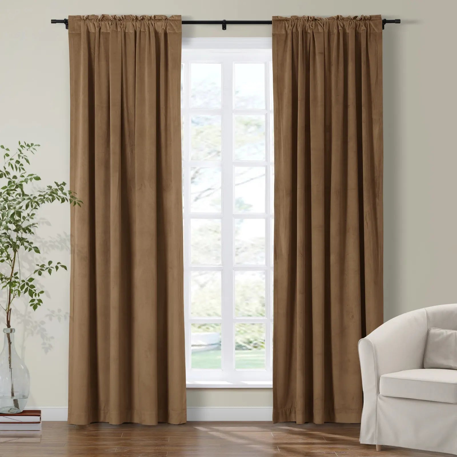 Plushy Velvet Curtain Soft Top