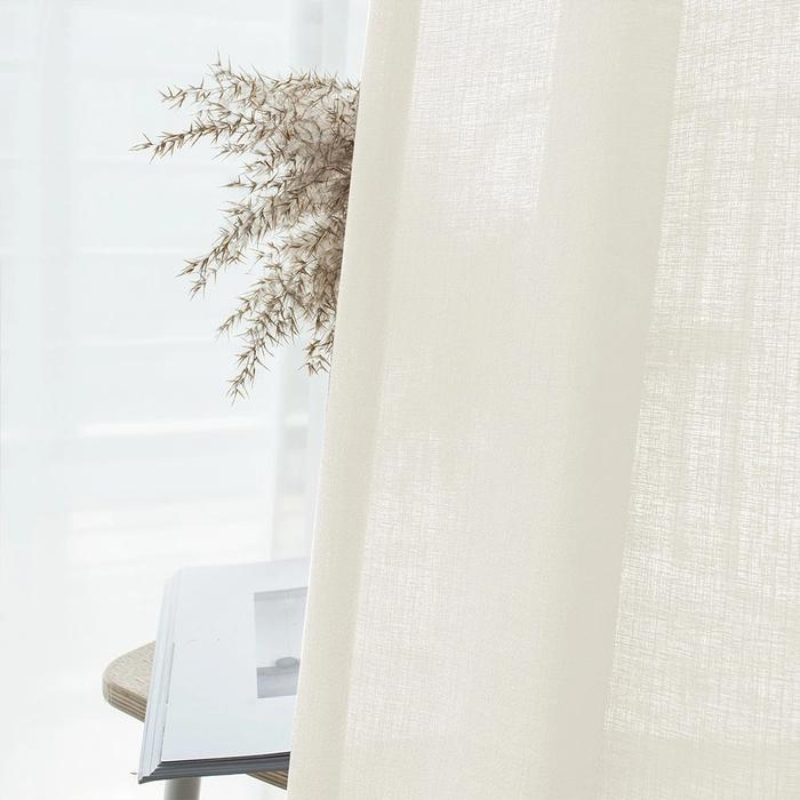 Lila Semi Sheer Curtains Pleated