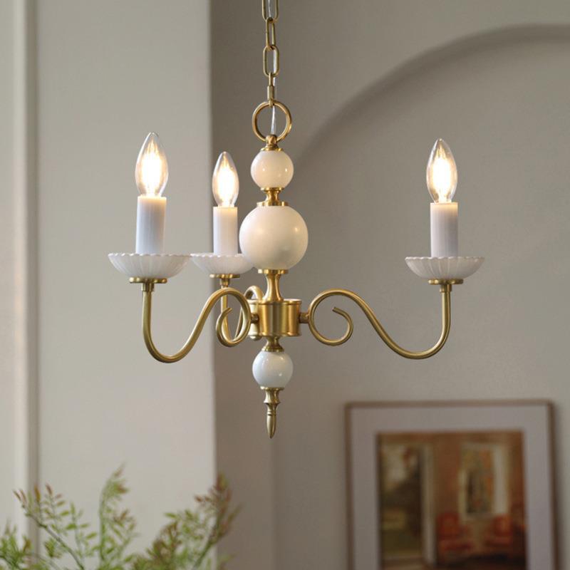 Silva Vintage LED Candle Chandelier Ceramic Bedroom